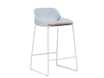 NUEZ OUTDOOR BQ2894 - High Polymer garden stool with integrated cushion by Andreu World - view 2